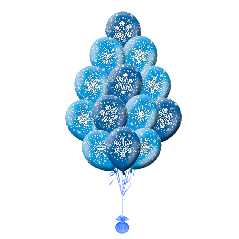 Воздушные Шарики на Новый год «Снежинки»