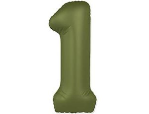 Фольгированная цифра 1 Slim Olive Green Фольгированная цифра 1 Slim Olive Green