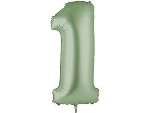 Фольгированная цифра 1 Сатин Olive Green Фольгированная цифра 1 Сатин Olive Green