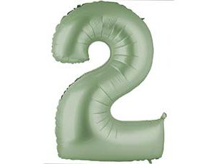 Фольгированная цифра 2 Сатин Olive Green Фольгированная цифра 2 Сатин Olive Green