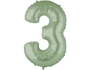 Фольгированная цифра 3 Сатин Olive Green Фольгированная цифра 3 Сатин Olive Green