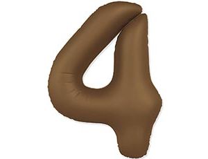 Фольгированная цифра 4 Slim Choco Brown Фольгированная цифра 4 Slim Choco Brown