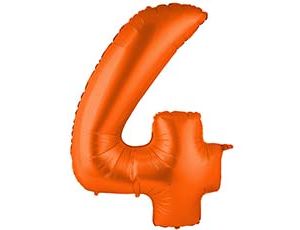 Фольгированная цифра 4 Пастель Orange Фольгированная цифра 4 Пастель Orange