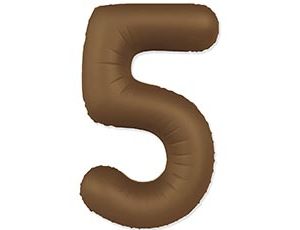 Фольгированная цифра 5 Slim Choco Brown Фольгированная цифра 5 Slim Choco Brown