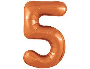Фольгированная цифра 5 Папайя Фольгированная цифра 5 Папайя