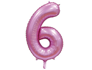 Фольгированная цифра 6 Сатин Pink Фольгированная цифра 6 Сатин Pink