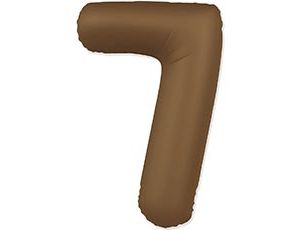 Фольгированная цифра 7 Slim Choco Brown Фольгированная цифра 7 Slim Choco Brown