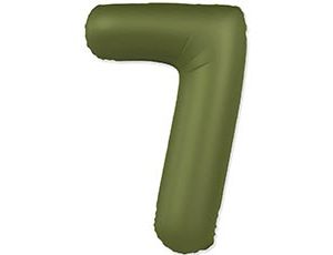 Фольгированная цифра 7 Slim Olive Green Фольгированная цифра 7 Slim Olive Green