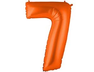 Фольгированная цифра 7 Пастель Orange Фольгированная цифра 7 Пастель Orange