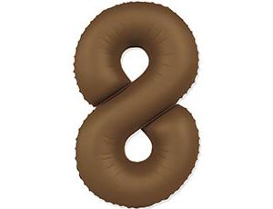 Фольгированная цифра 8 Slim Choco Brown Фольгированная цифра 8 Slim Choco Brown
