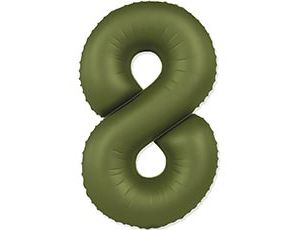 Фольгированная цифра 8 Slim Olive Green Фольгированная цифра 8 Slim Olive Green