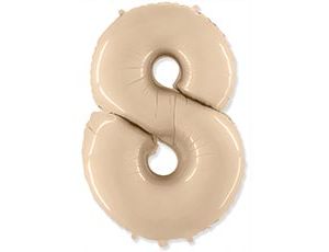 Фольгированная цифра 8 Сатин Cream Фольгированная цифра 8 Сатин Cream