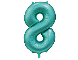 Фольгированная цифра 8 Сатин Teal Фольгированная цифра 8 Сатин Teal