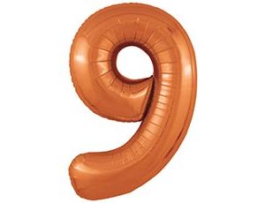 Фольгированная цифра 9 Папайя Фольгированная цифра 9 Папайя